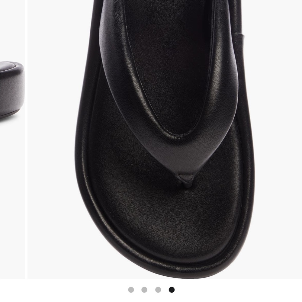Balenciaga Black Leather Platform Sandals - Picture 6 of 8